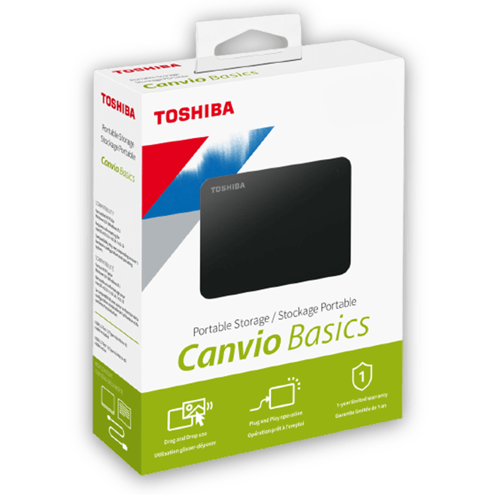 هارد اکسترنال توشیبا Toshiba Canvio Basics، ظرفیت 2 ترابایت