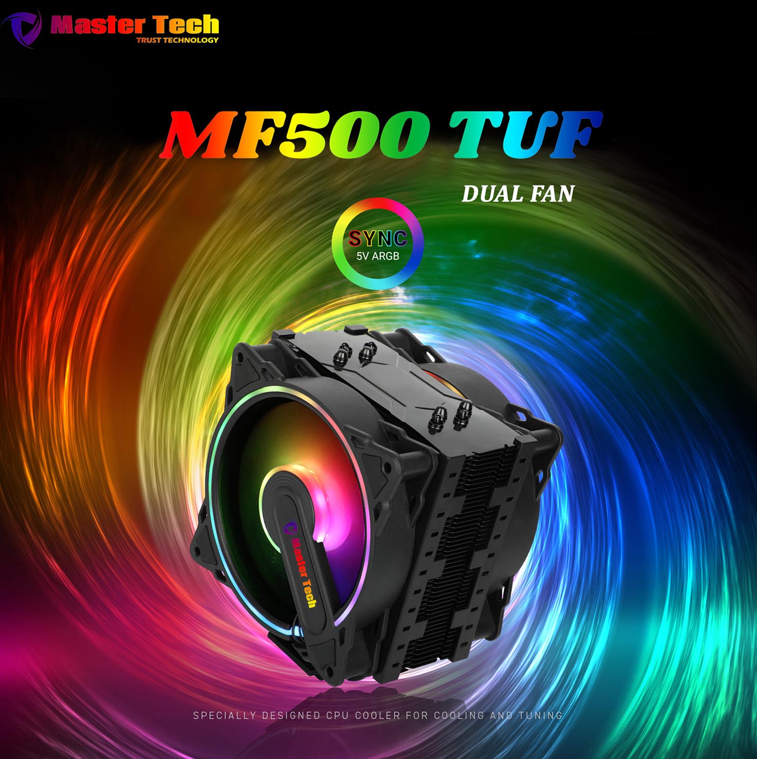 فن خنک کننده CPU مدل Master Tech MF500 TUF