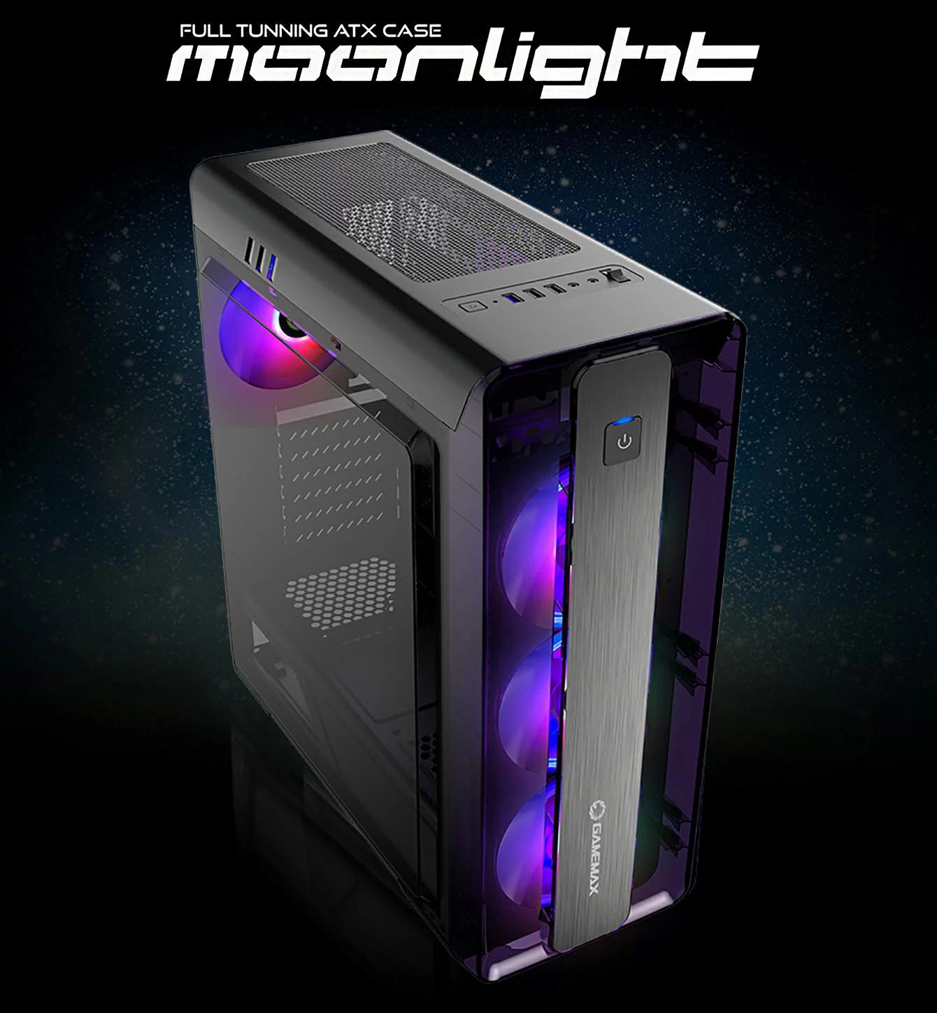 کیس کامپیوتر GAME MAX MoonLight FRGB