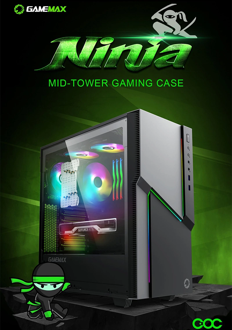کیس کامپیوتر GAME MAX Ninja COC رنگ مشکی