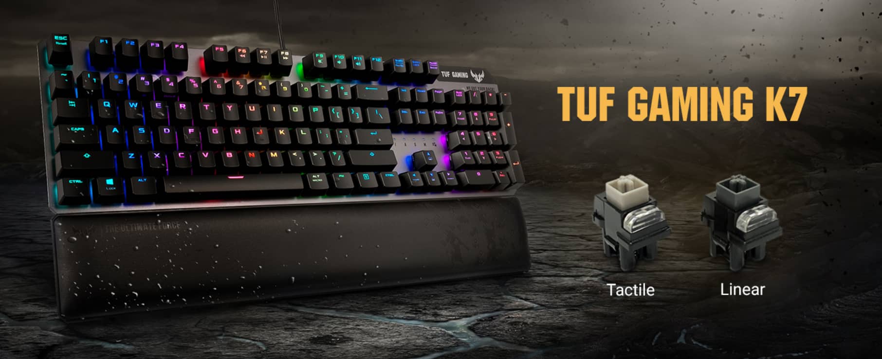 کیبورد گیمینگ باسیم TUF Gaming K7 RGB