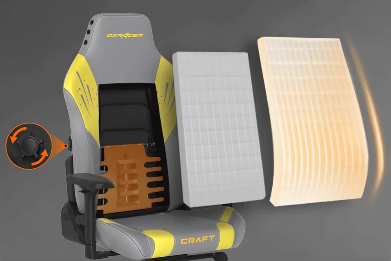صندلی گیمینگ دی ایکس ریسر سری کرفت مدل Dxracer Craft D5000-GY