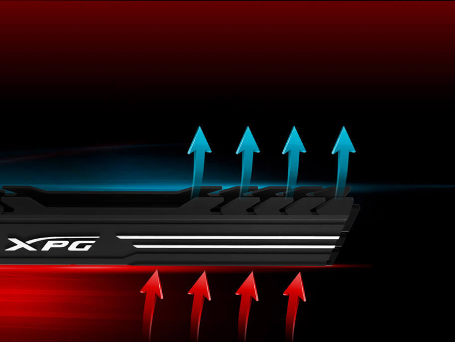حافظه رم دسکتاپ تک کاناله XPG مشکی مدل GAMMIX D10 DDR4 4GB 2400MHz CL16