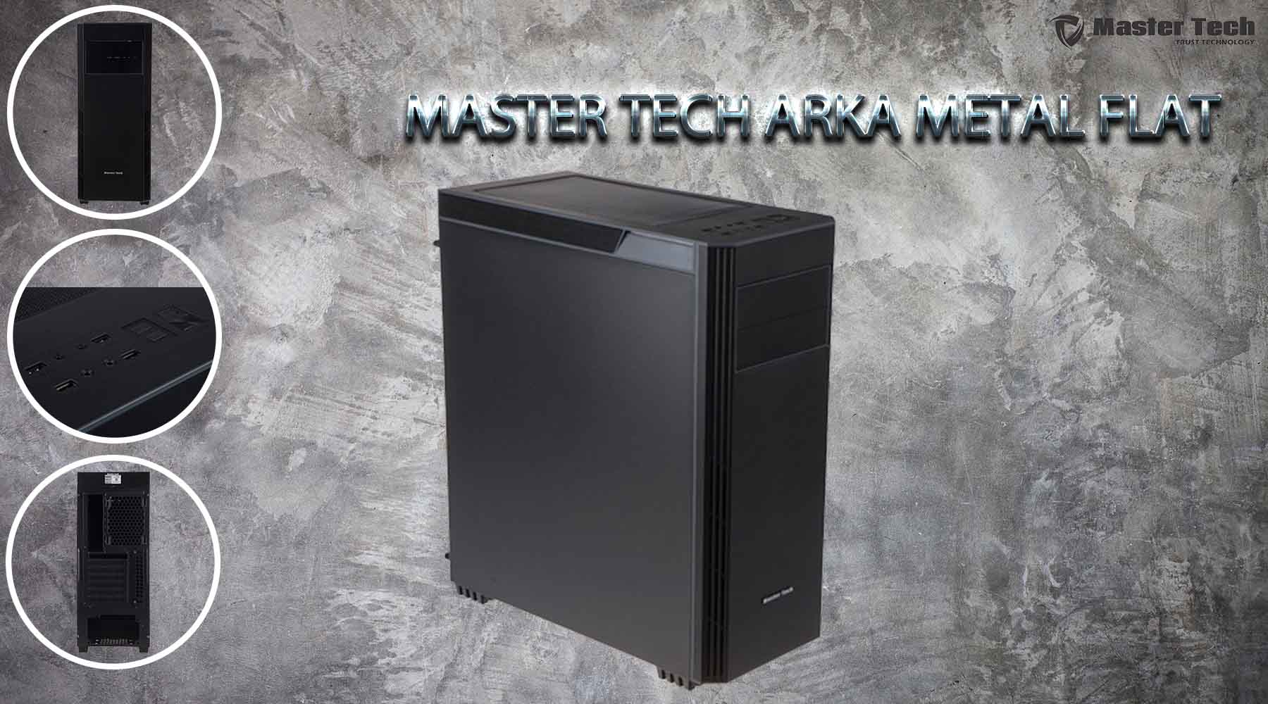 کیس کامپیوتر مسترتک Master Tech ARKA FLAT METAL