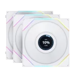 فن کیس لیان لی UNI FAN TL LCD Reverse White بسته 3 عددی