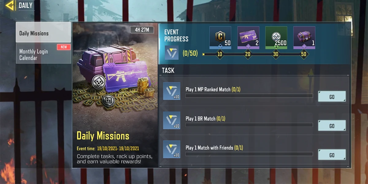 Daily and Weekly Challenges call of duty