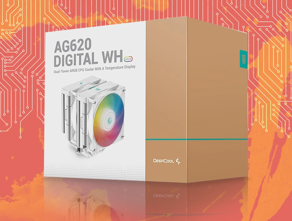 خنک کننده پردازنده دیپ کول AG620 Digital WH ARGB