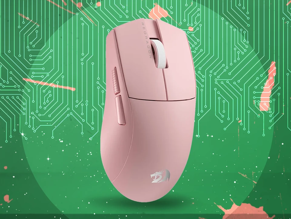 موس بی‌سیم گیمینگ ردراگون M916 PRO 1K Pink