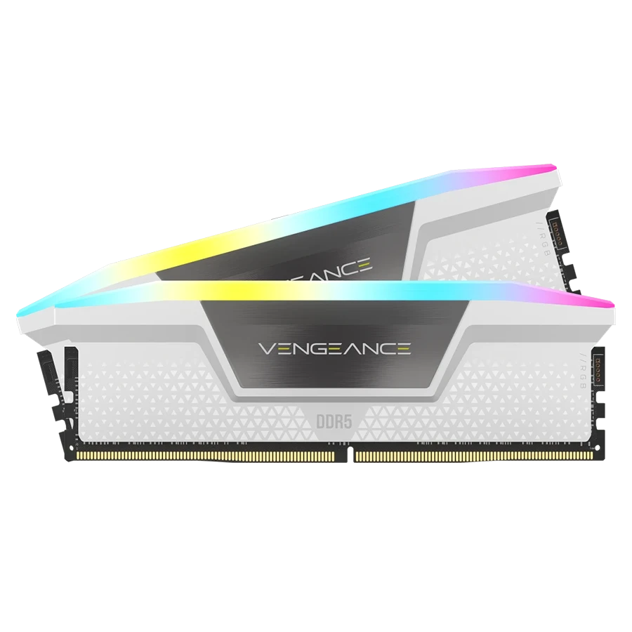 رم دسکتاپ دو کاناله Corsair مدل VENGEANCE RGB 64GB 5600 White