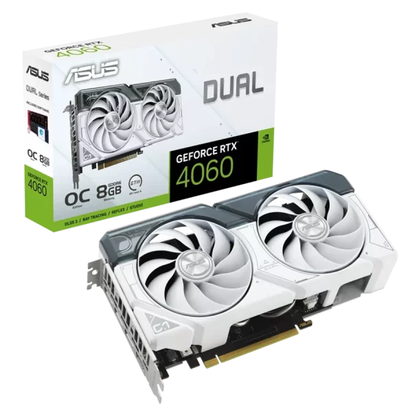 کارت گرافیک ایسوس RTX 4060 Dual OC 8GB White