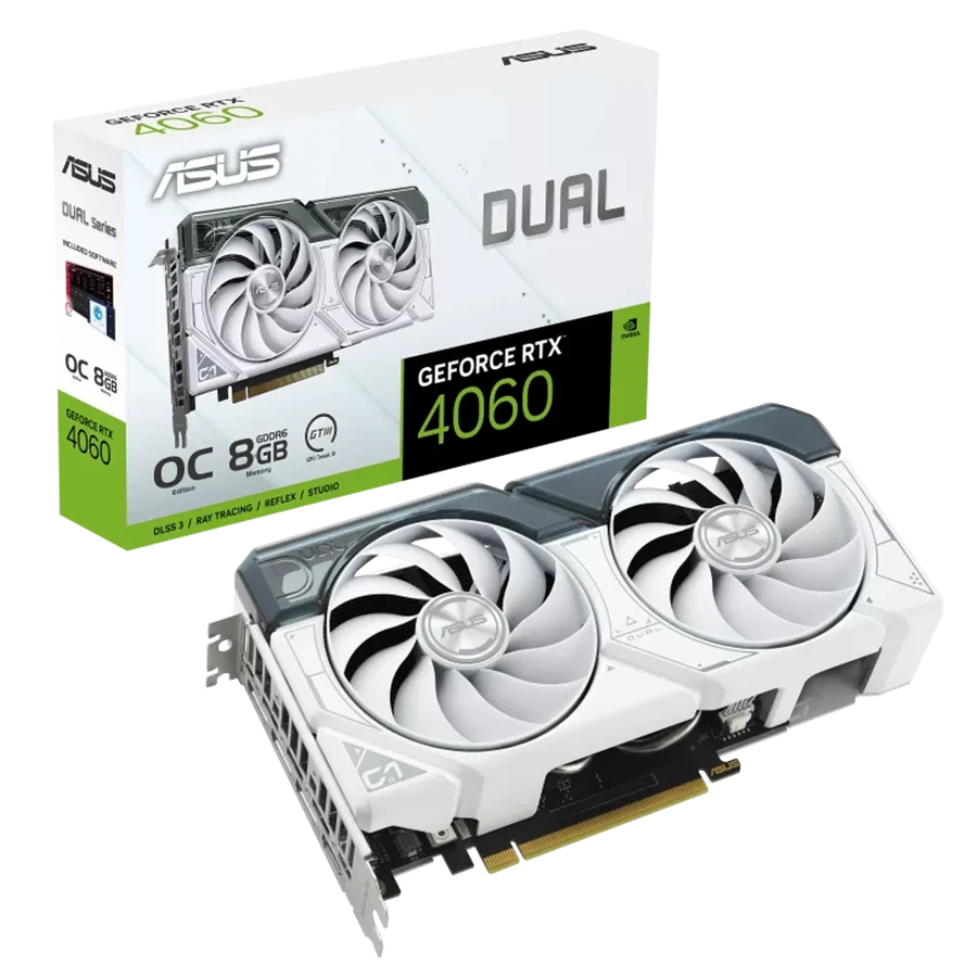 کارت گرافیک ایسوس RTX 4060 Dual OC 8GB White