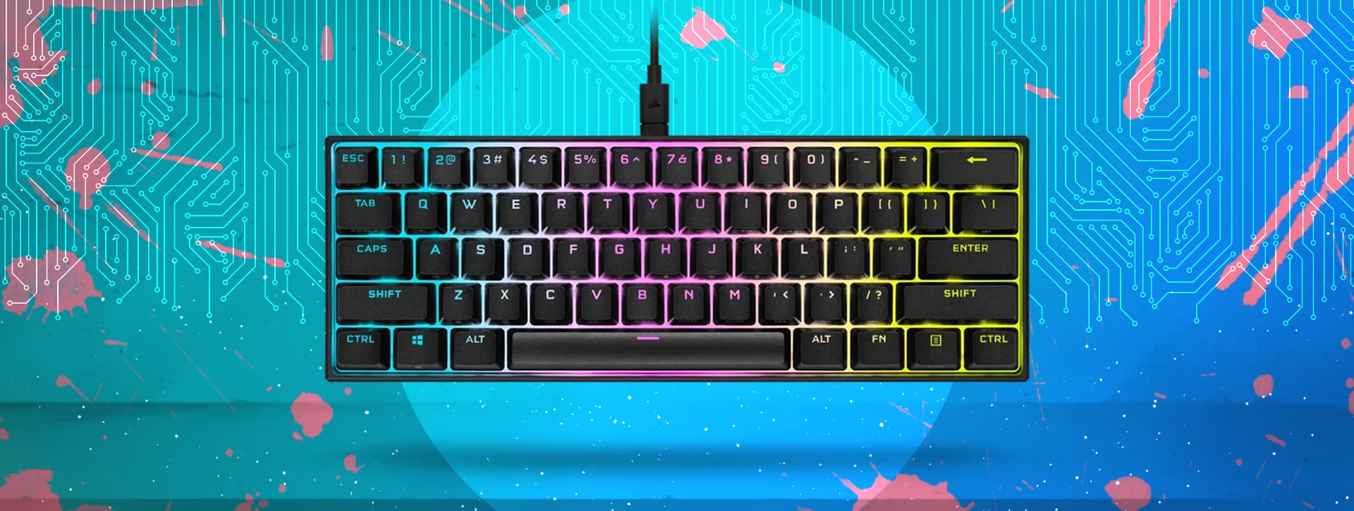 کیبورد مکانیکال گیمینگ کورسیر CORSAIR K65 RGB MINI 60%