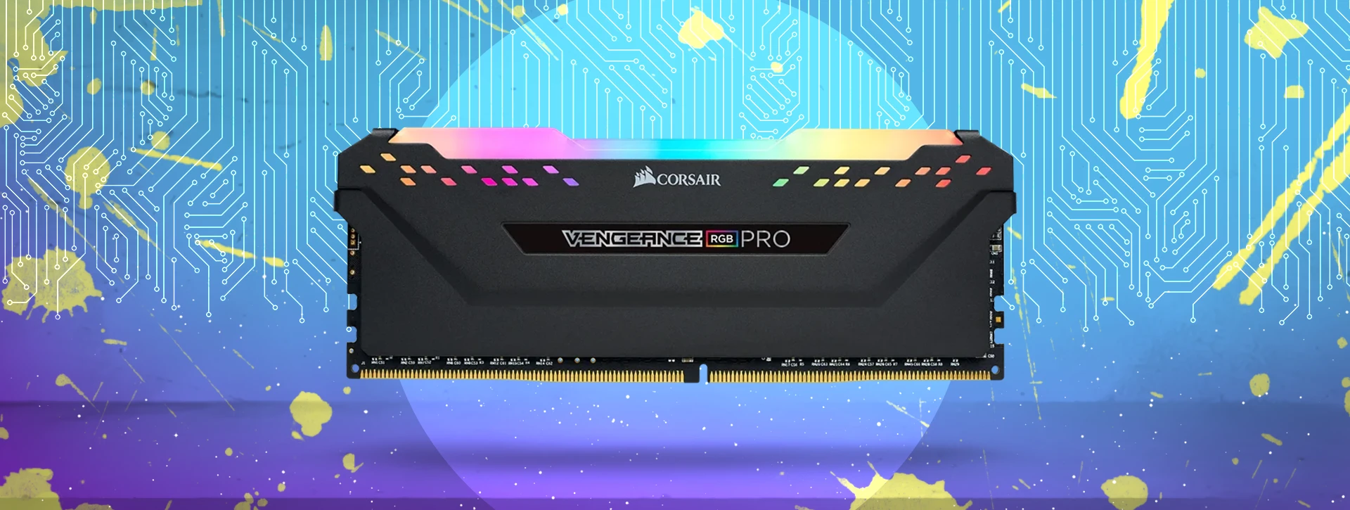 حافظه رم دسکتاپ تک کاناله Corsair مدل VENGEANCE RGB PRO 8GB 3200