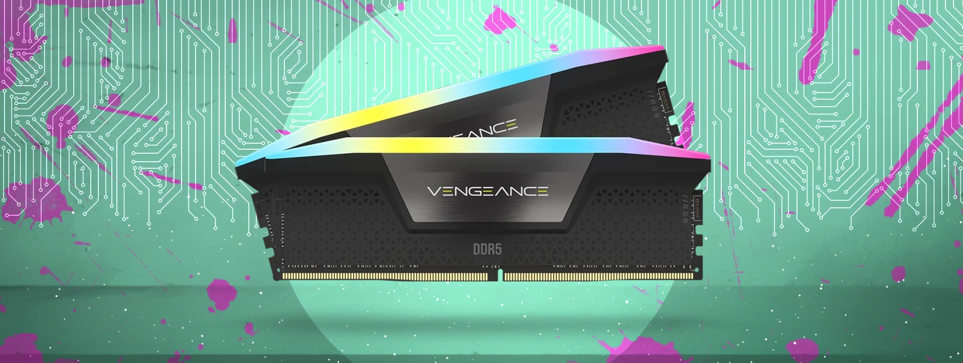 حافظه رم دسکتاپ دو کاناله Corsair مدل VENGEANCE RGB 64GB 5600