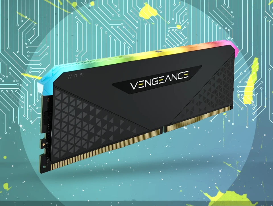 حافظه رم دسکتاپ تک کاناله Corsair مدل VENGEANCE RGB RS 16GB 3200