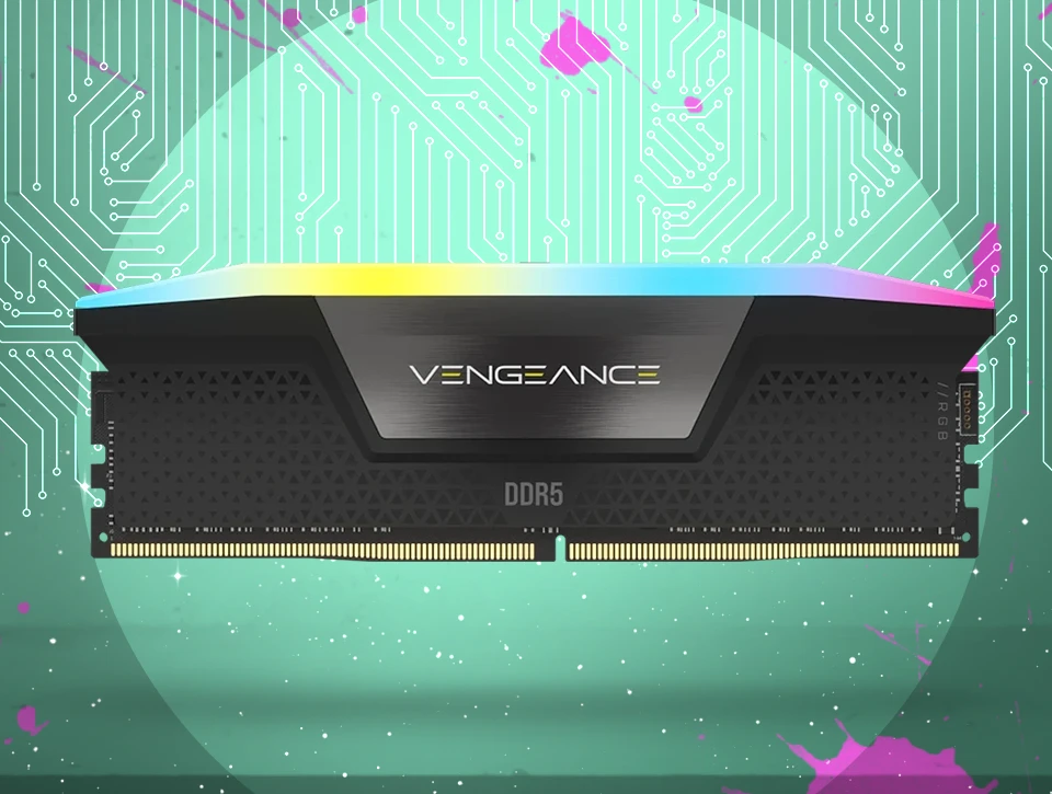 حافظه رم دسکتاپ دو کاناله Corsair مدل VENGEANCE RGB 64GB 5600