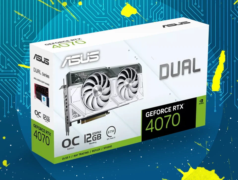 کارت گرافیک ایسوس Dual RTX 4070 OC 12GB White