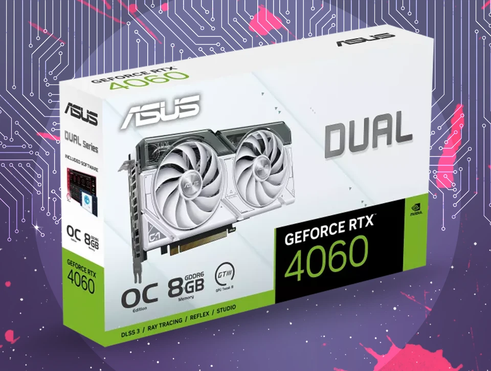 کارت گرافیک ایسوس RTX 4060 Dual OC 8GB White