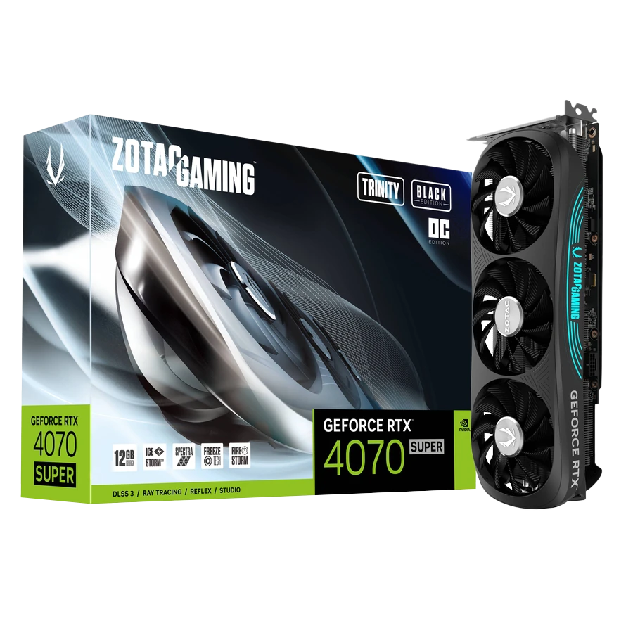 کارت گرافیک زوتک RTX 4070 Super Trinity OC Black 12GB