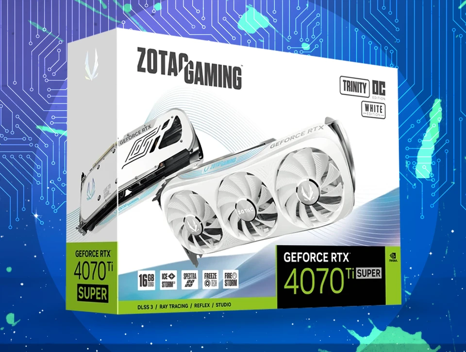 کارت گرافیک زوتک RTX 4070 Ti Super Trinity OC 16GB White