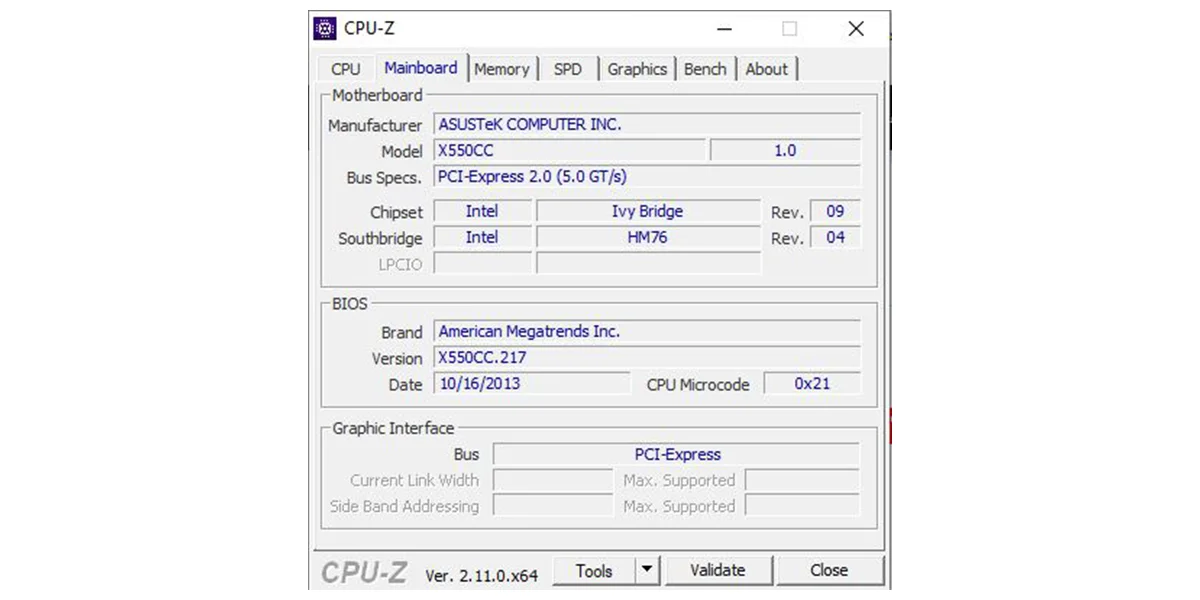 آشنایی با نرم افزار cpu-z و اطلاعات مادربرد