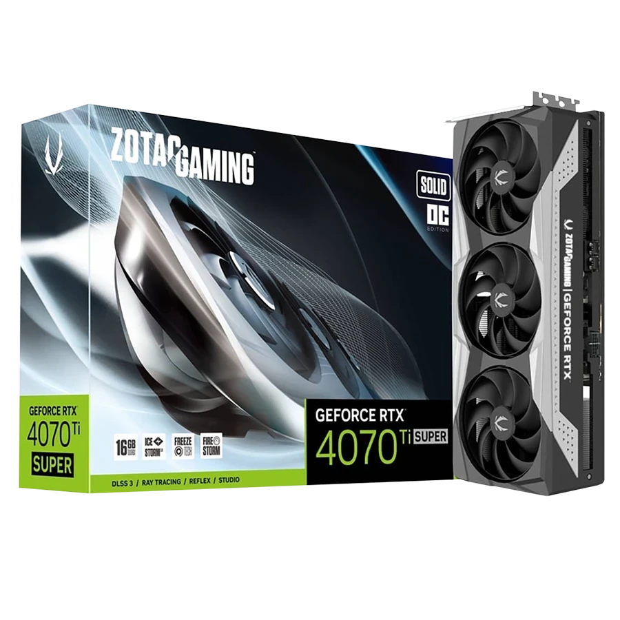 کارت گرافیک زوتک RTX 4070 Ti SUPER SOLID OC 16GB