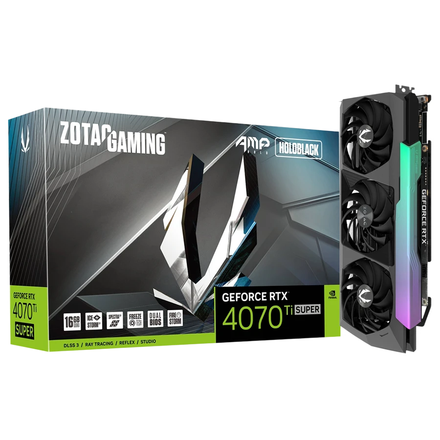 کارت گرافیک زوتک RTX 4070 Ti Super AMP HOLO 16GB