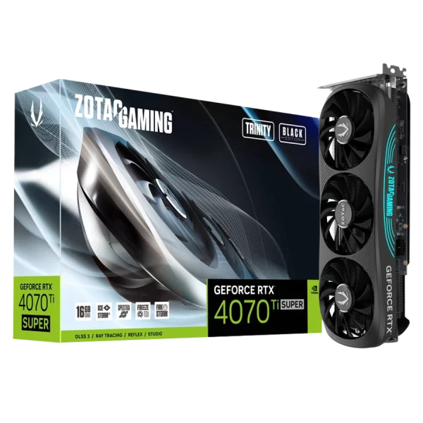 کارت گرافیک زوتک RTX 4070 Ti Super Trinity Black ED 16GB