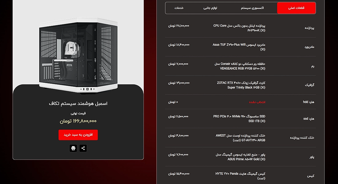 بهترین سیستم گیمینگ تا 170 میلیون تومان