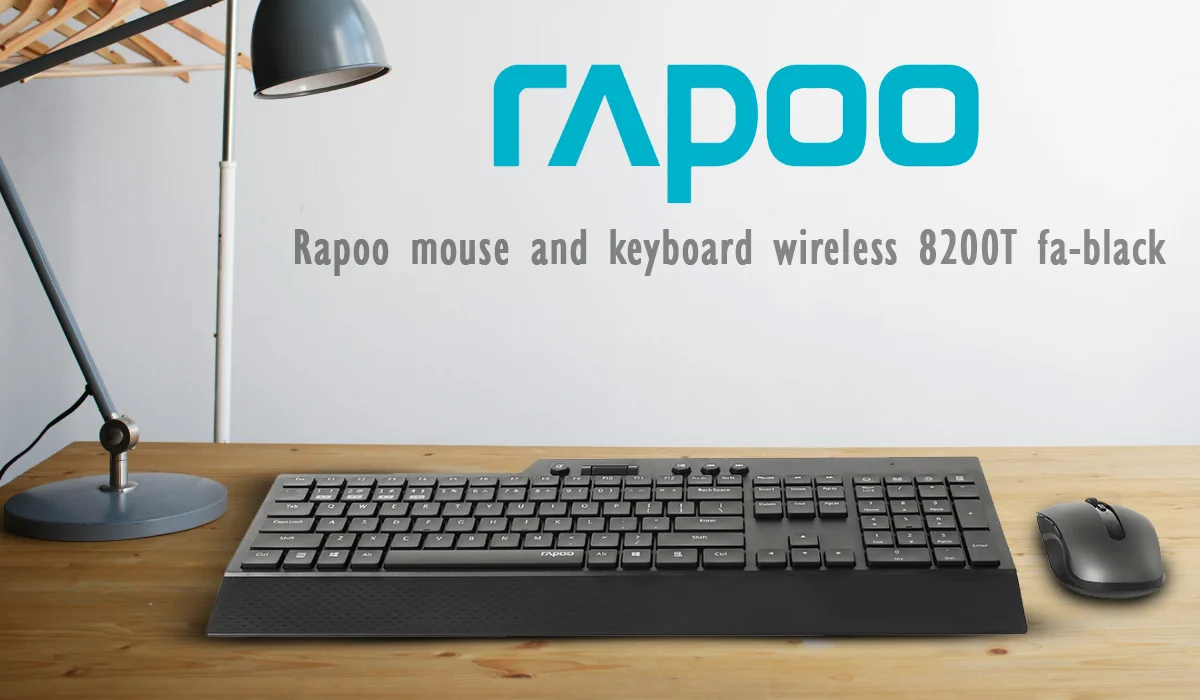 ست موس و کیبورد بی سیم رپو Rapoo 8200T مشکی