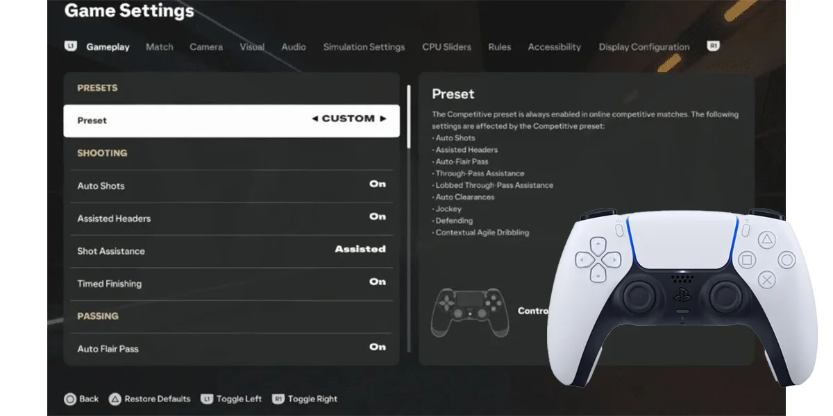 best controller setting in FC25