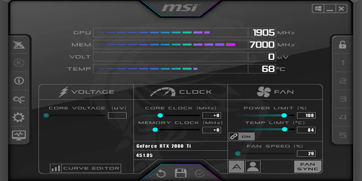 نرم افزار MSI Afterburner