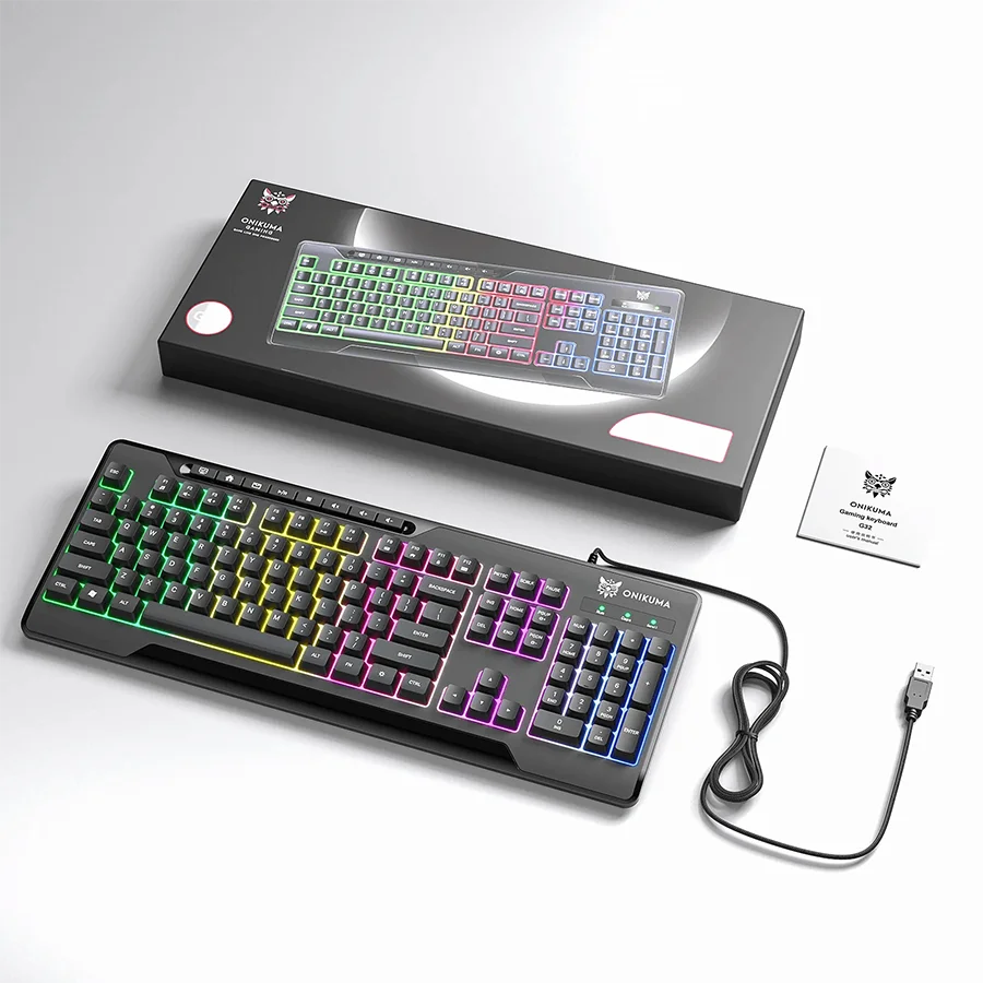 کیبورد گیمینگ اونیکوما ONIKUMA G32 Matte Black Full Size RGB