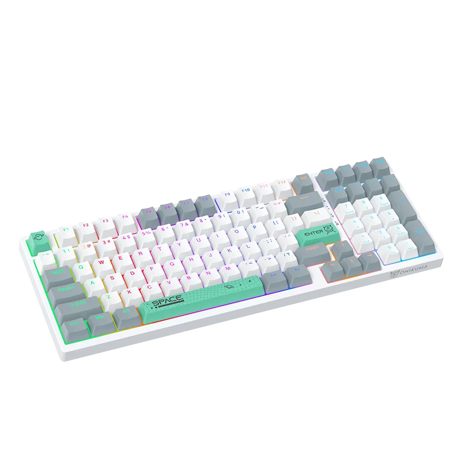 کیبورد گیمینگ اونیکوما ONIKUMA G38 Full Mechanical RGB White