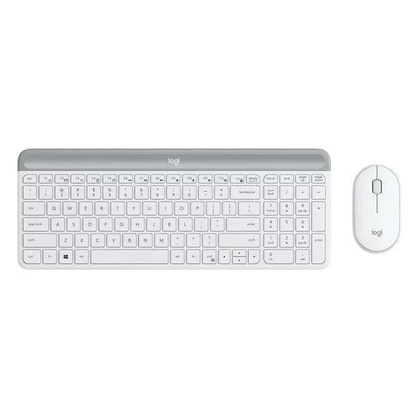 ست کیبورد و موس بی سیم لاجیتک Logitech MK470 SLIM COMBO White