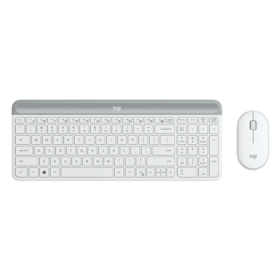 ست کیبورد و موس بی سیم لاجیتک Logitech MK470 SLIM COMBO White