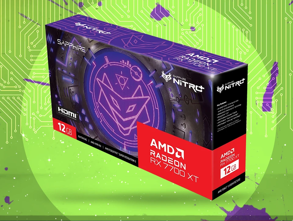 کارت گرافیک سافایر NITRO+ AMD Radeon RX 7700 XT 12GB