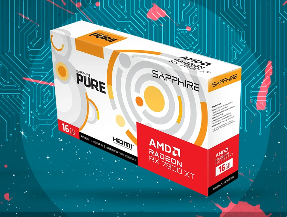 کارت گرافیک سافایر PURE AMD Radeon RX 7800 XT 16GB