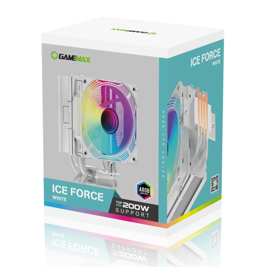 خنک کننده پردازنده گیم مکس GAMEMAX Ice Force White RGB