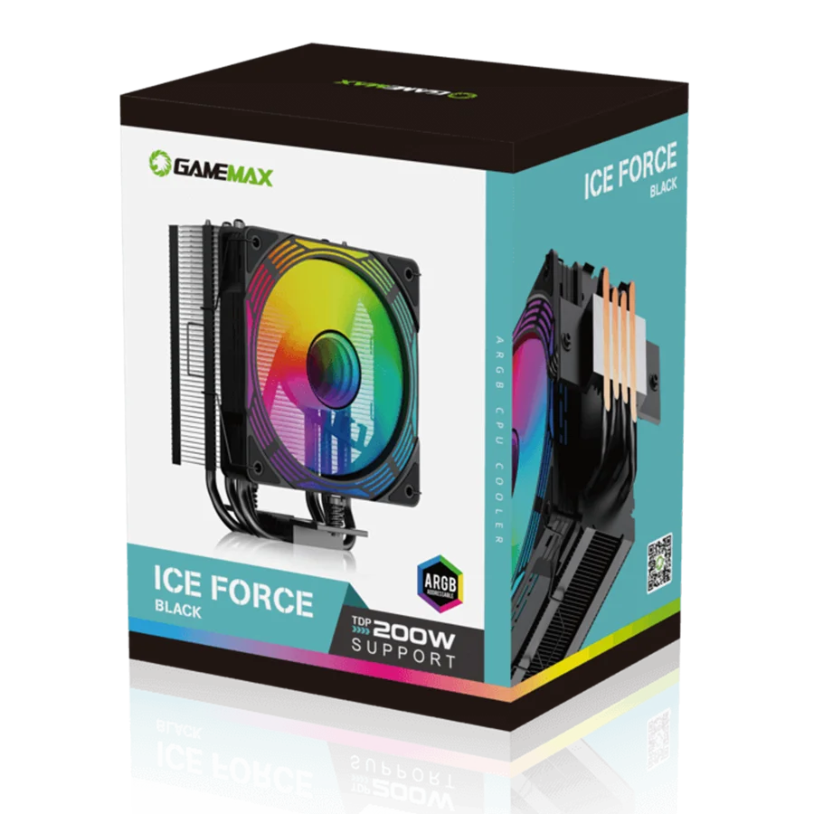 خنک کننده پردازنده گیم مکس GAMEMAX Ice Force Black RGB