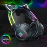 هدست گیمینگ اونیکوما ONIKUMA X15 Pro Cat Ears Black