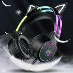 هدست گیمینگ اونیکوما ONIKUMA X15 Pro Cat Ears Black