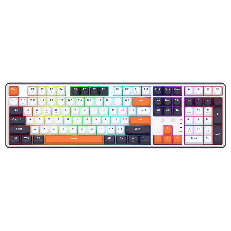کیبورد بی سیم/باسیم مکانیکال گیمینگ ردراگون WYVERN K689 WBO PRO RGB
