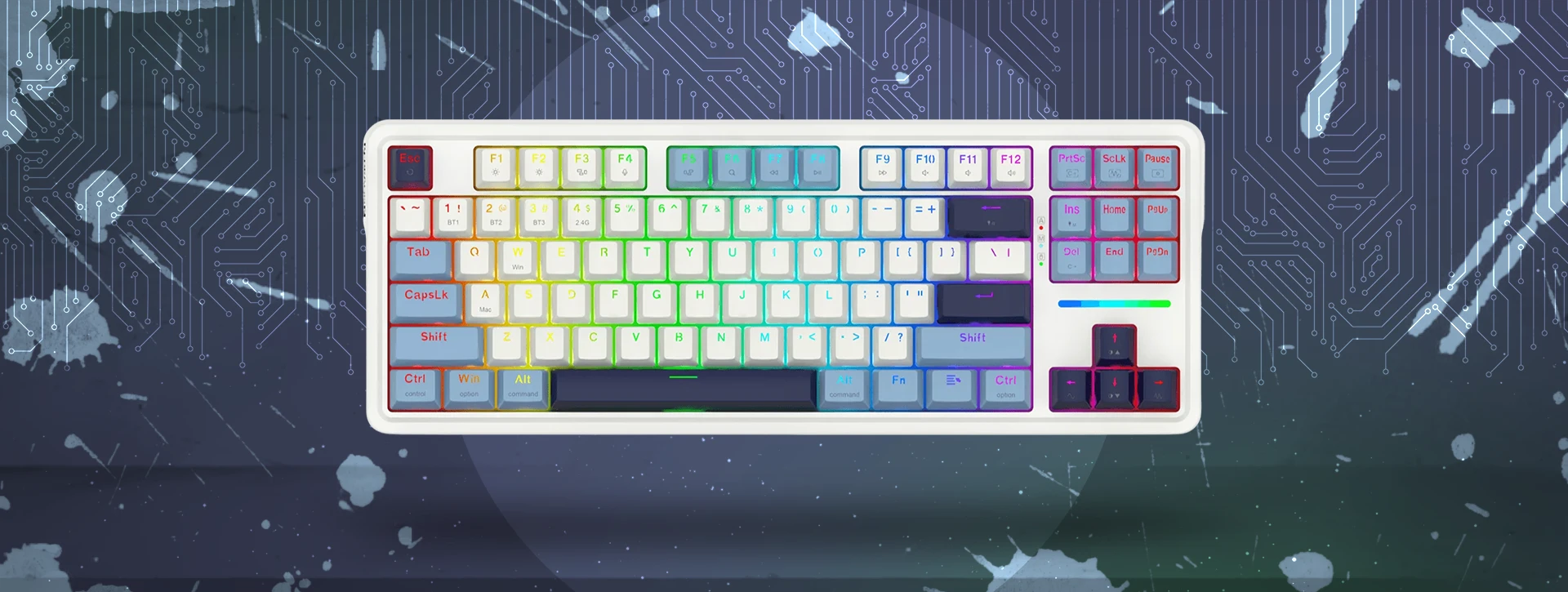 کیبورد بی سیم/باسیم مکانیکال گیمینگ ردراگون K728 WBB PRO RGB