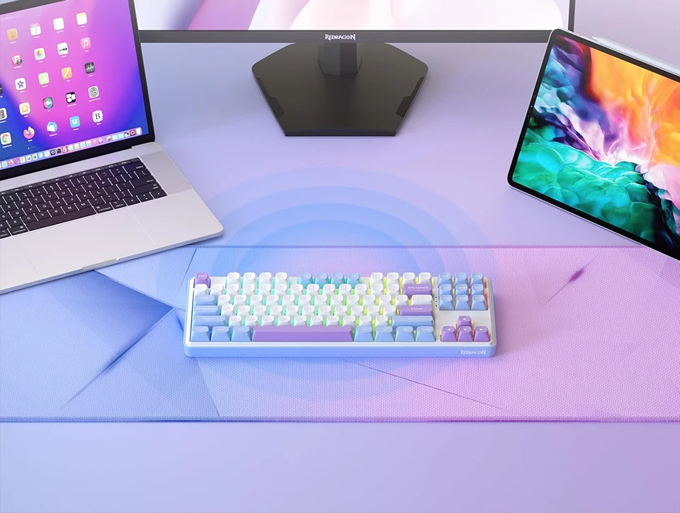 کیبورد بی سیم/باسیم مکانیکال گیمینگ ردراگون K707 WBP PRO RGB
