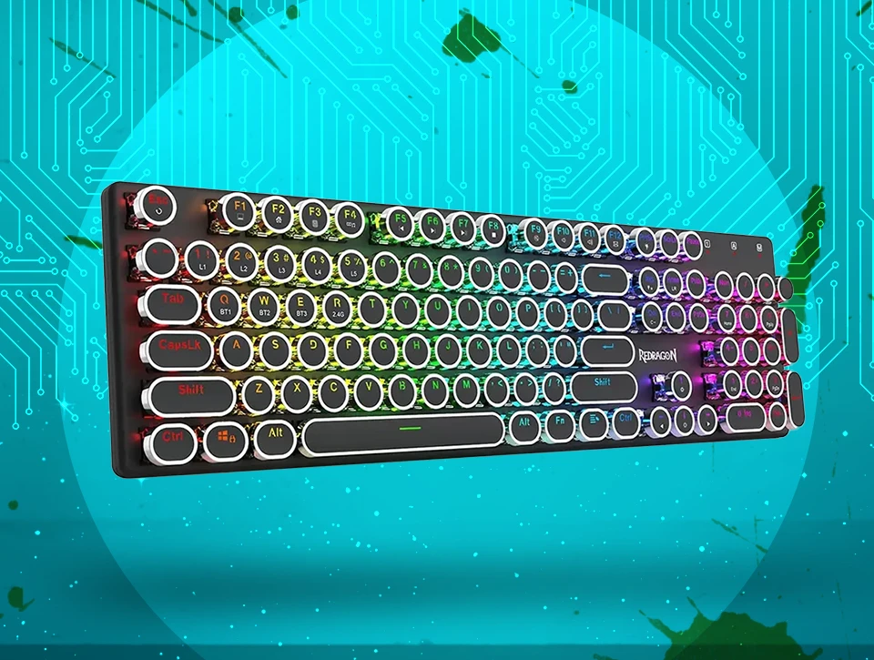 کیبورد بی سیم/باسیم مکانیکال گیمینگ ردراگون Flare Pro K710 RGB