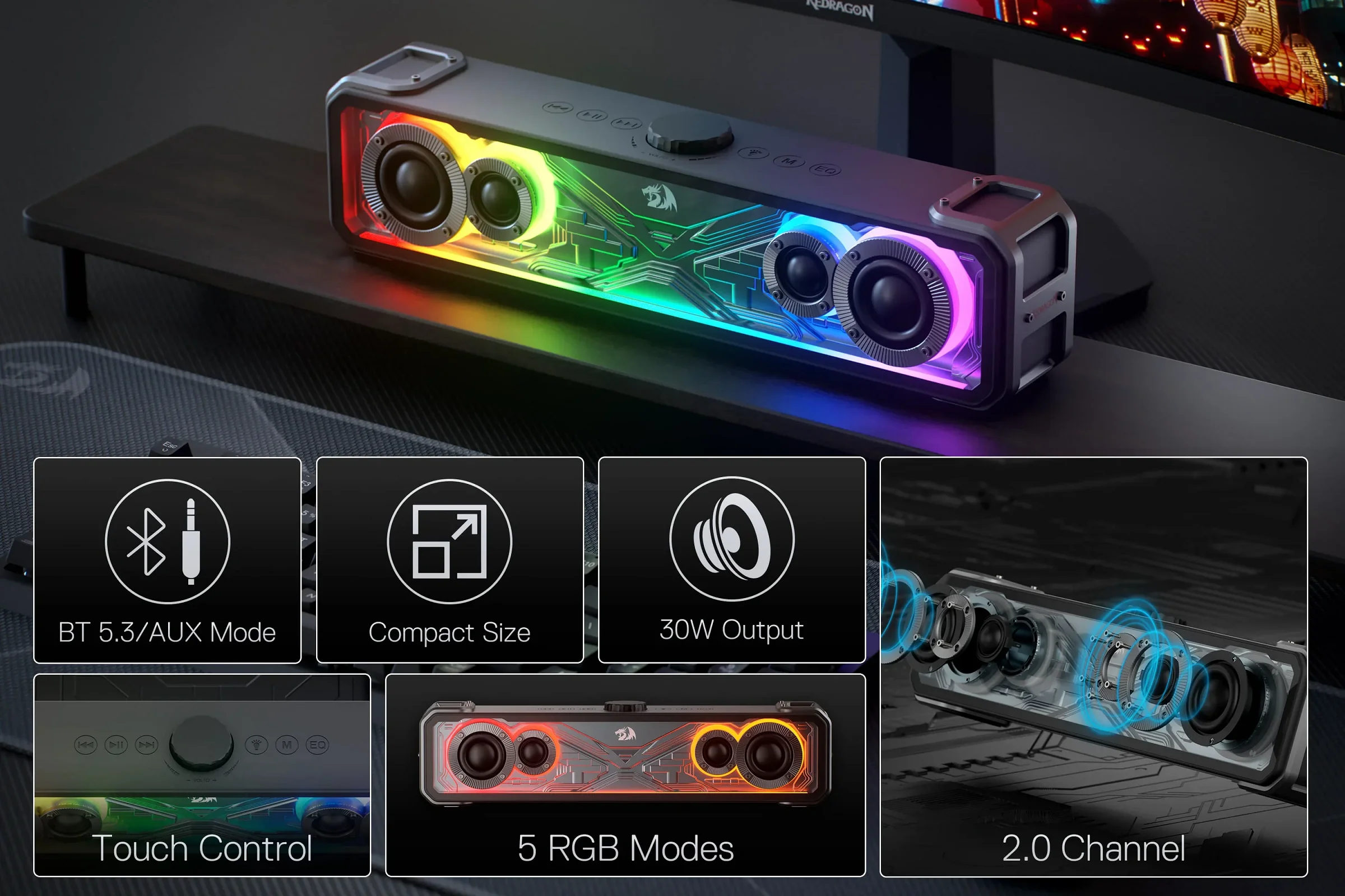 اسپیکر گیمینگ Redragon SURGE GS817 RGB