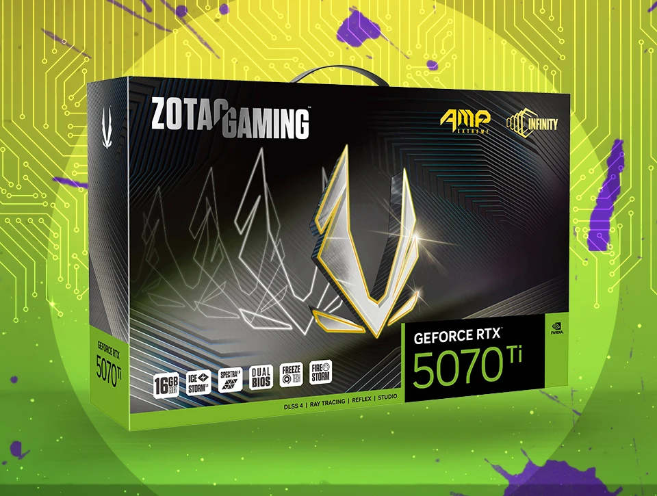 کارت گرافیک زوتک Gaming RTX 5070 TI AMP EXTREME INFINITY 16GB