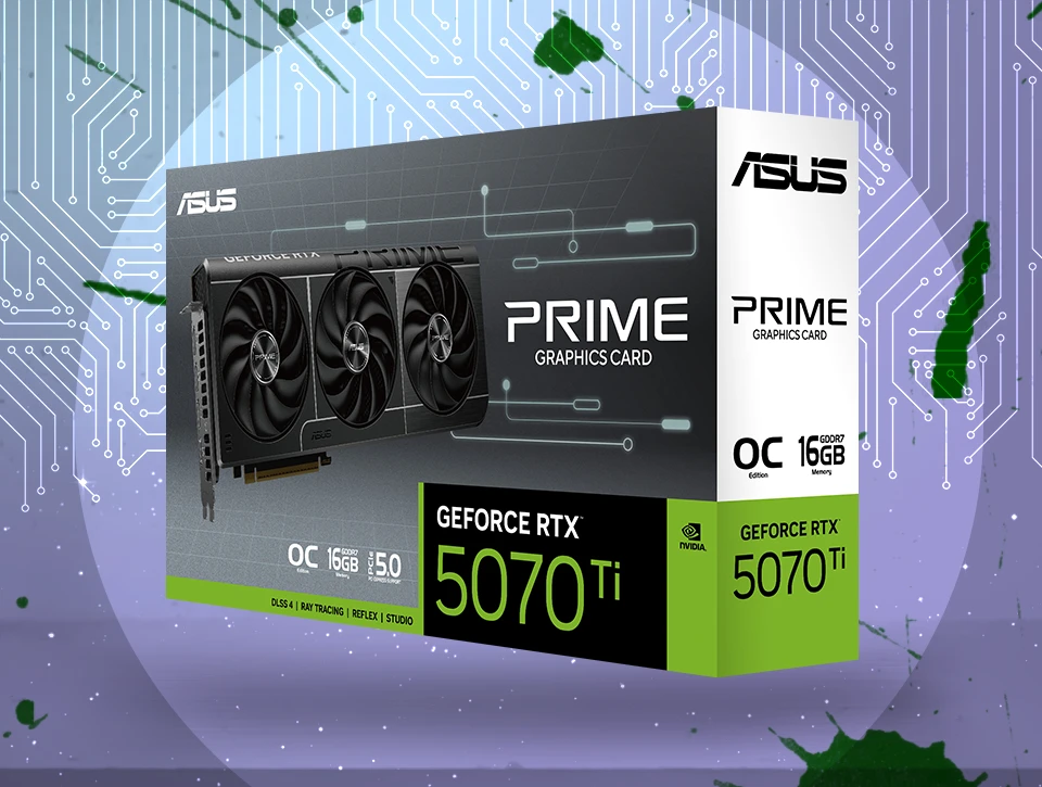 کارت گرافیک ایسوس Prime RTX 5070 Ti 16GB OC