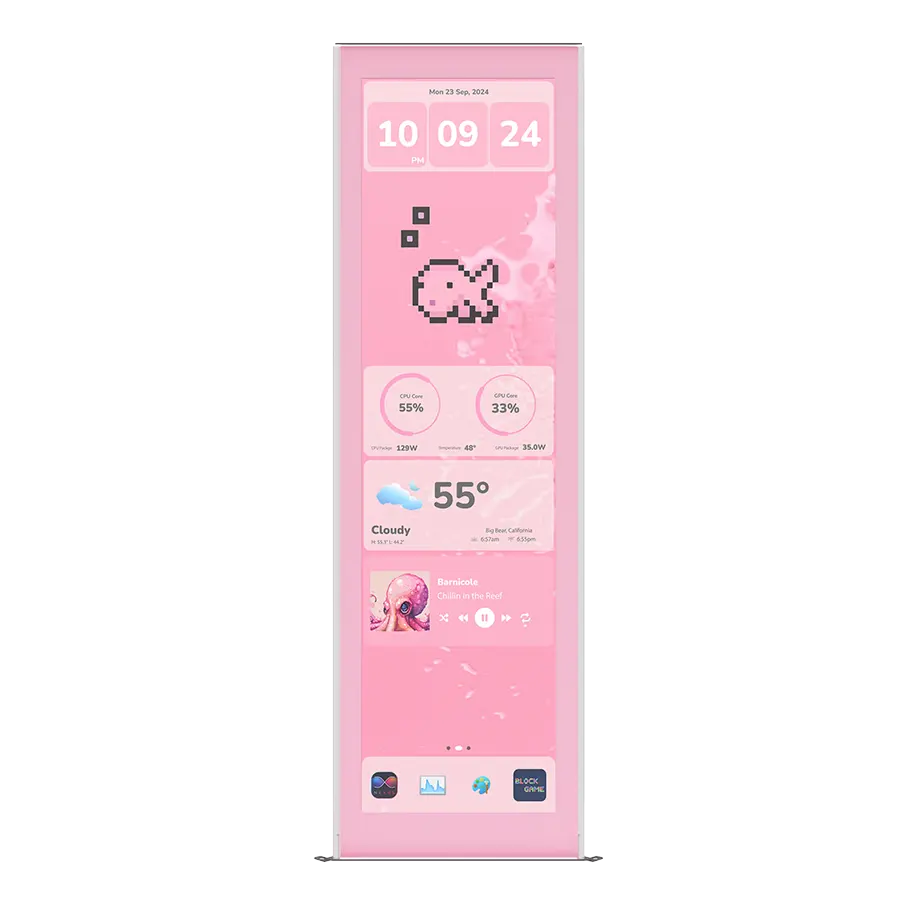 نمایشگر کیس هایت HYTE Y70 Touch infinite Display STRAWBERRY MILK